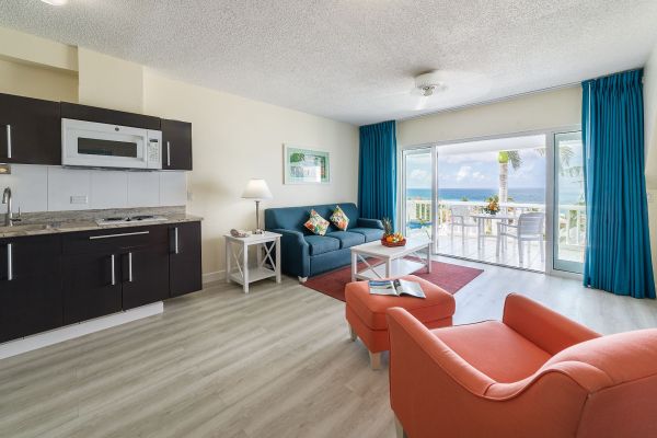 Kitchenette adjacent to the living area